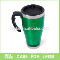 2015 hot sell big capacity colorfull travel mug with handle